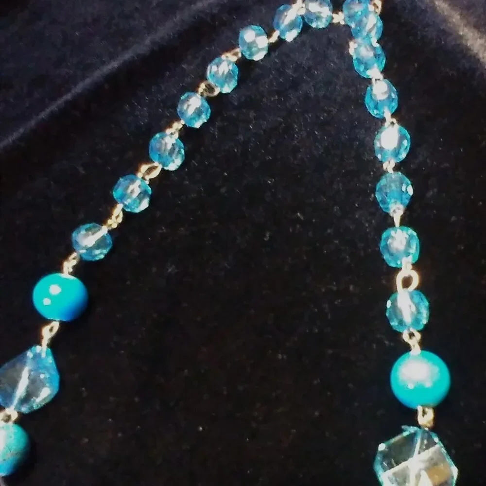 Beautiful Multi Beaded Necklace with Hearts
